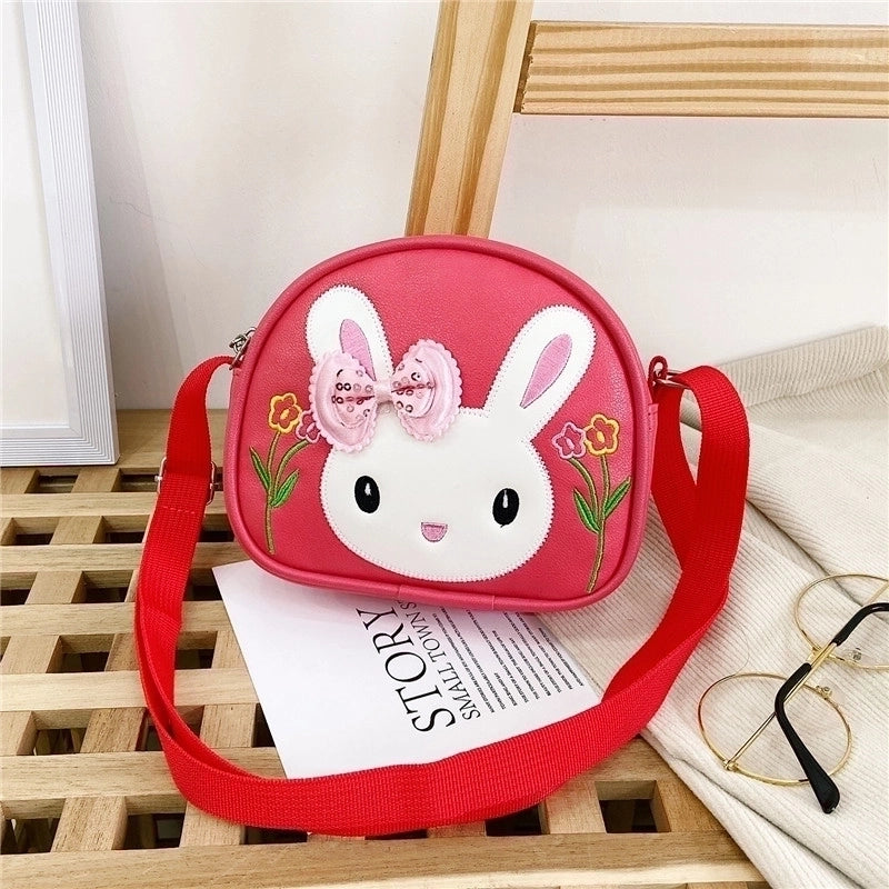 Kid’S Pu Leather Animal Cartoon Cute Semicircle Zipper Crossbody Bag