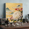 DIY Pearl Painting Chrysanthemum for Home Wall Decor with Frame(30x30cm)