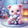 Diamond Painting-DIY Full Round Drill Pig And Bear Toy