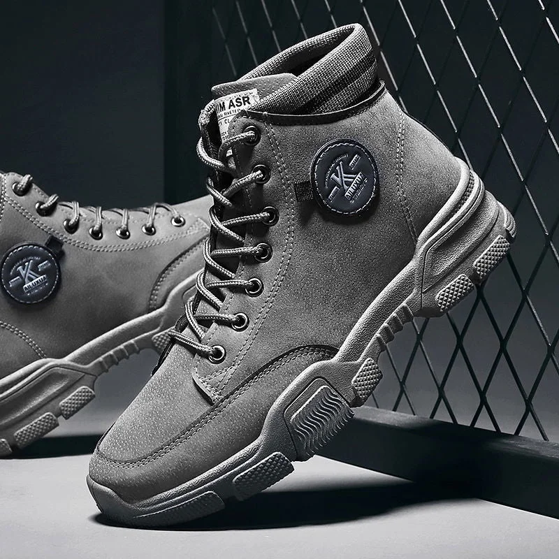 2020 Winter New Men's Boot Men's Shoes Boots Comfortable Hight-Top Boots Fashion Trendy Lace-up Casual Men's Worker Boot