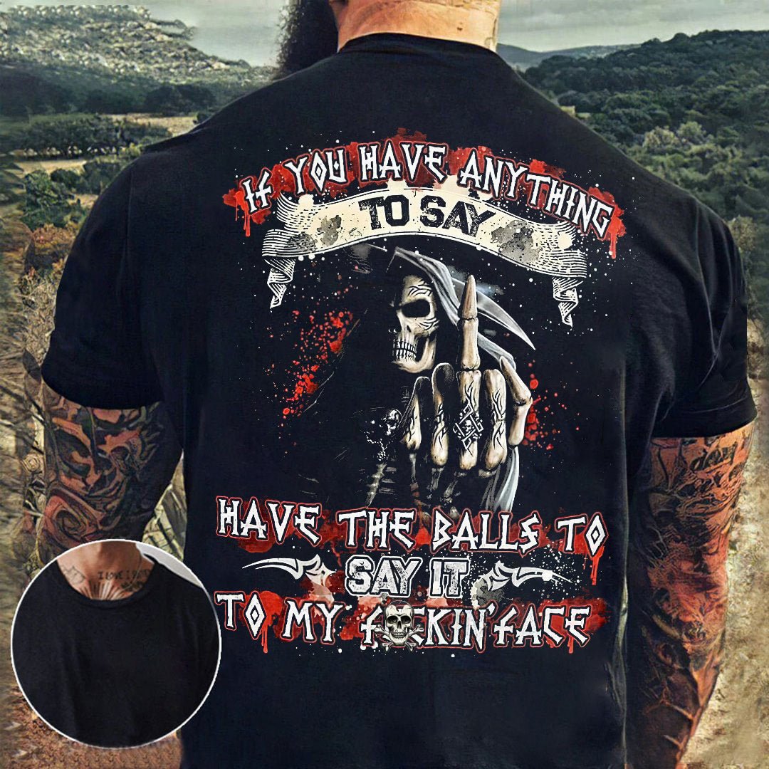 Skull Casual Halloween Print Mens T-Shirt