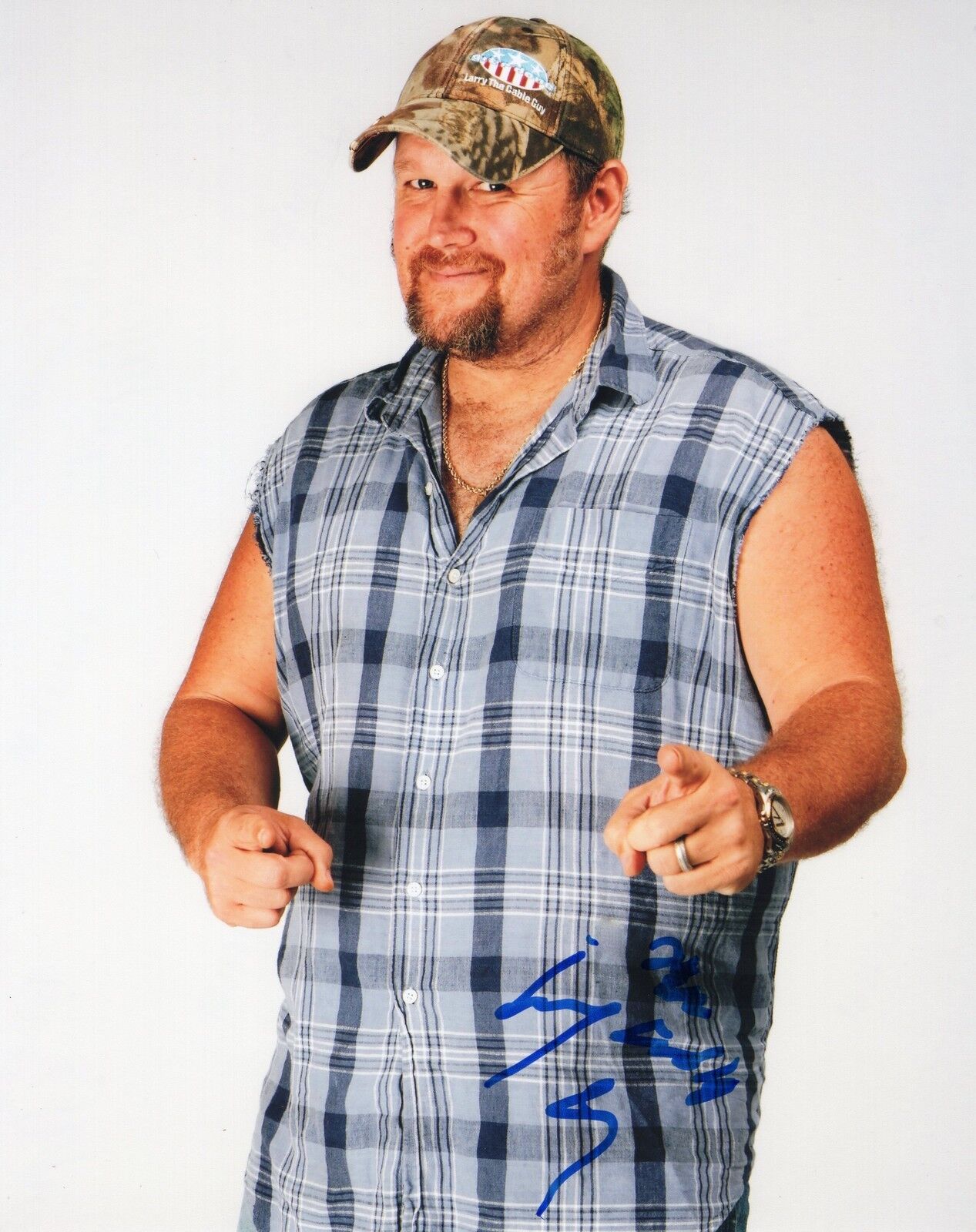 Larry The Cable Guy Daniel Whitney Signed 8x10 Photo Poster painting w/COA #3