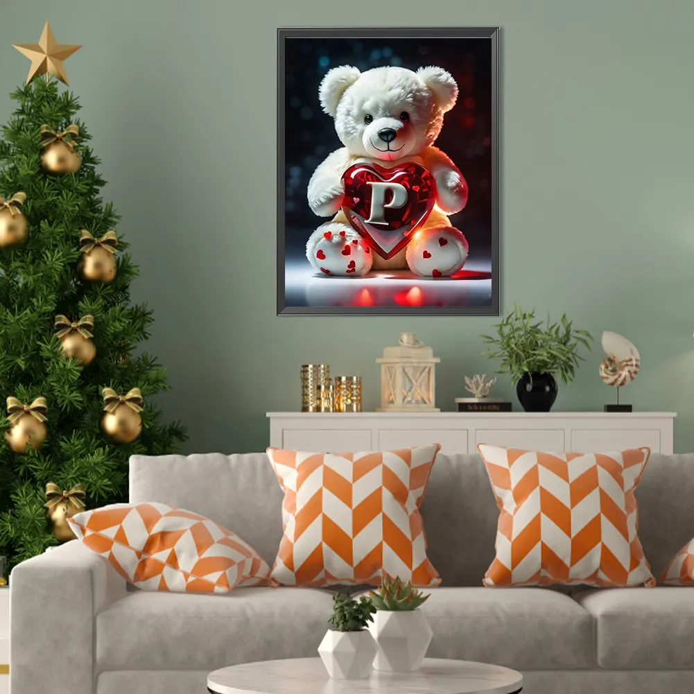 Diamond Painting - Full Square Drill - Bear Love P(Canvas|35*45cm)