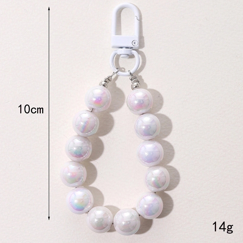 Sweet Solid Color Arylic Plating Bag Pendant Keychain