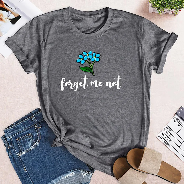 Forget Me Not Shirt Nature Inspired T-Shirt Tee --Annaletters