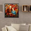 Diamond Painting-DIY Full Round Drill Stained Glass Elderly Couples(40*40 CM)