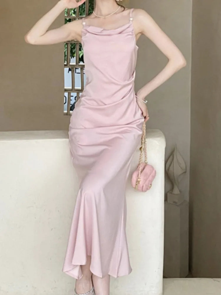 Aiertu Sexy Summer Women Spaghetti Strap Bodycon Party Dress Sleeveless Casual Solid Chic Evening Club Birthday Vestidos Female Clothes Aiertu