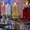 LED Christmas Candles Decoration Gift Rechargeable With Glitter