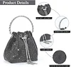Clutch Abendtasche Luxus Damen Kleine Umh&auml;ngetasche Kupplung f&uuml;r Zeremonie Hochzeit/Party/Abschlussball Box Taschen aus Strass handgefertigt
