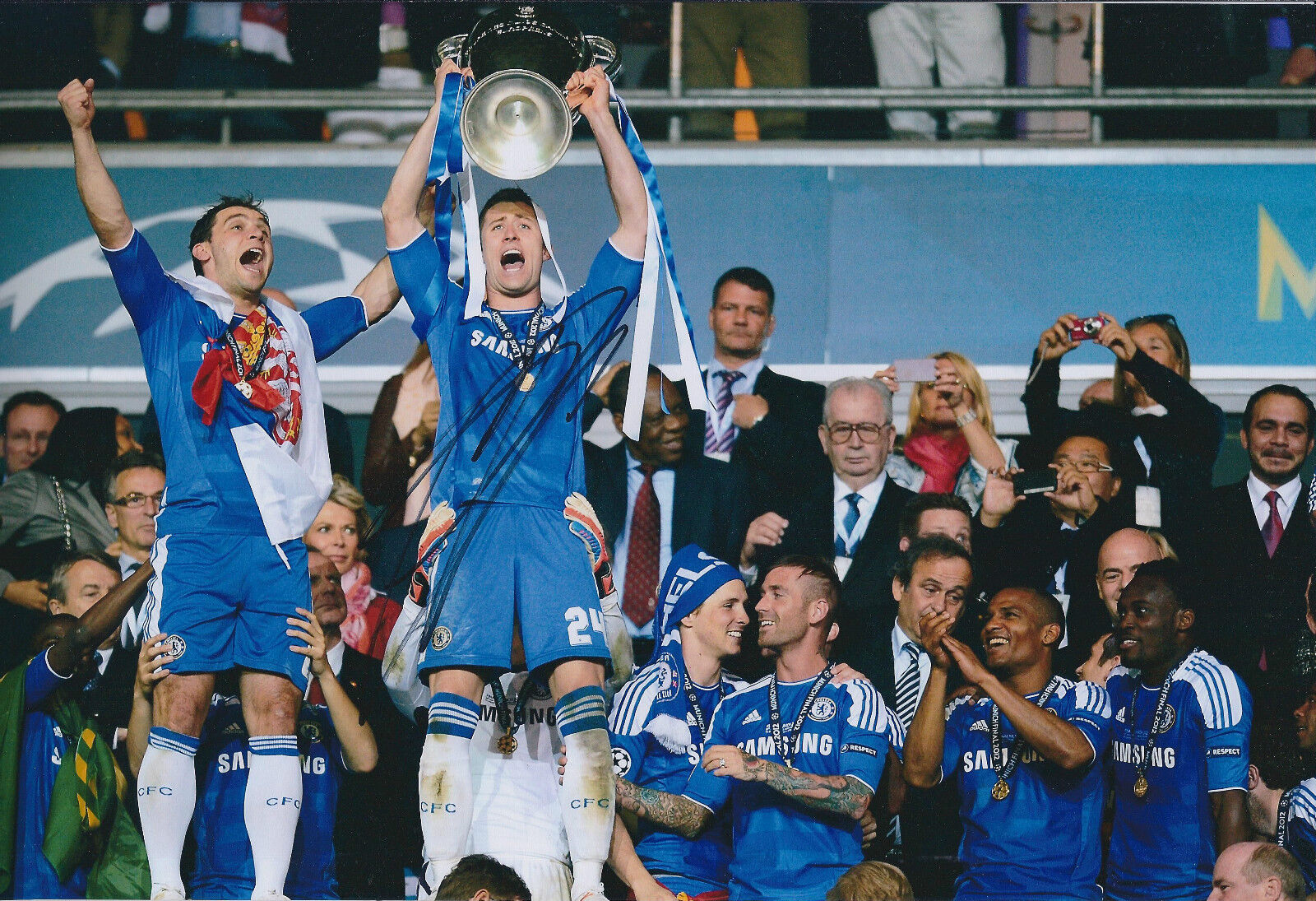 Gary CAHILL SIGNED COA Autograph Photo Poster painting AFTAL CHELSEA Champions Legaue Winner