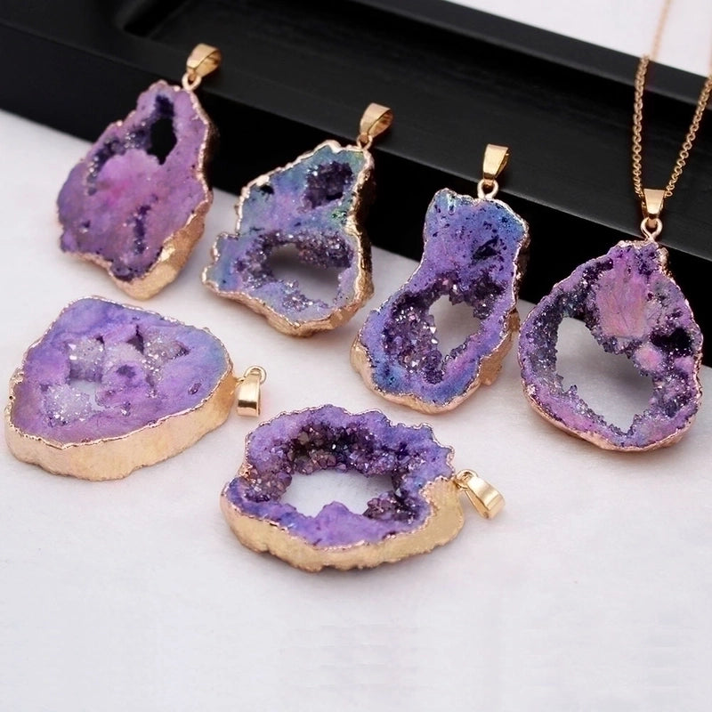 5 Pieces Retro Irregular Agate Plating Jewelry Accessories