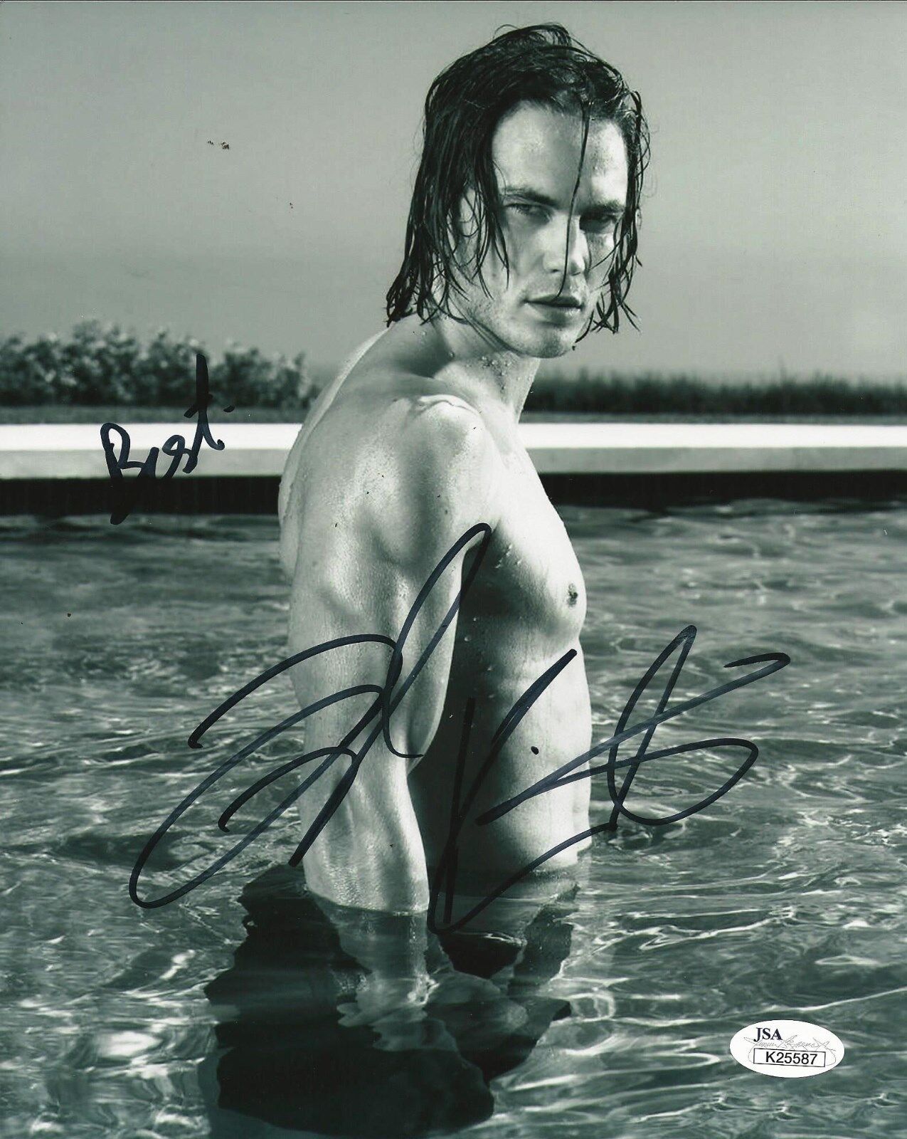 Taylor Kitsch REAL hand SIGNED 8x10 Sexy shirtless Promo Photo Poster painting JSA COA #1