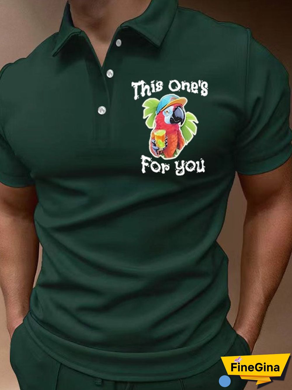 Men's This One's For You Printed POLO Shirt