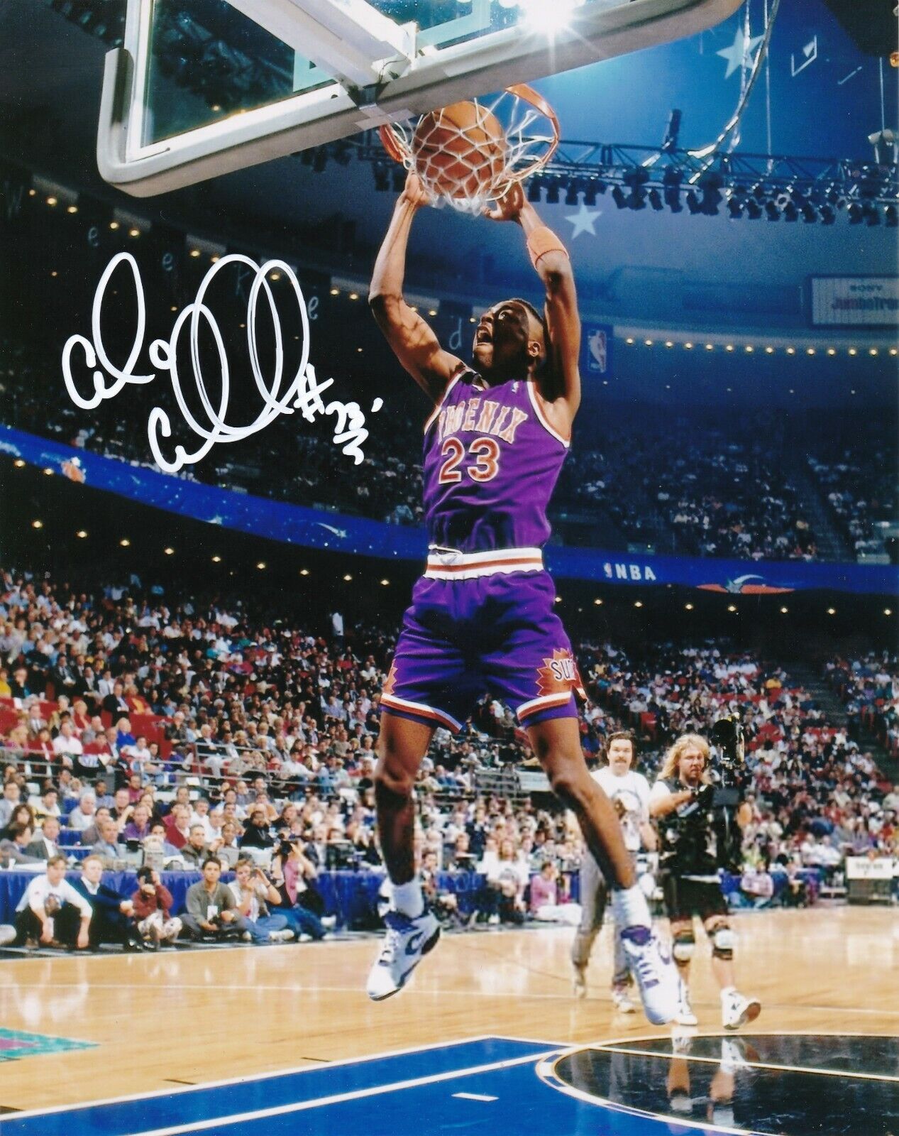 CEDRIC CEBALLOS PHOENIX SUNS ACTION SIGNED 8x10