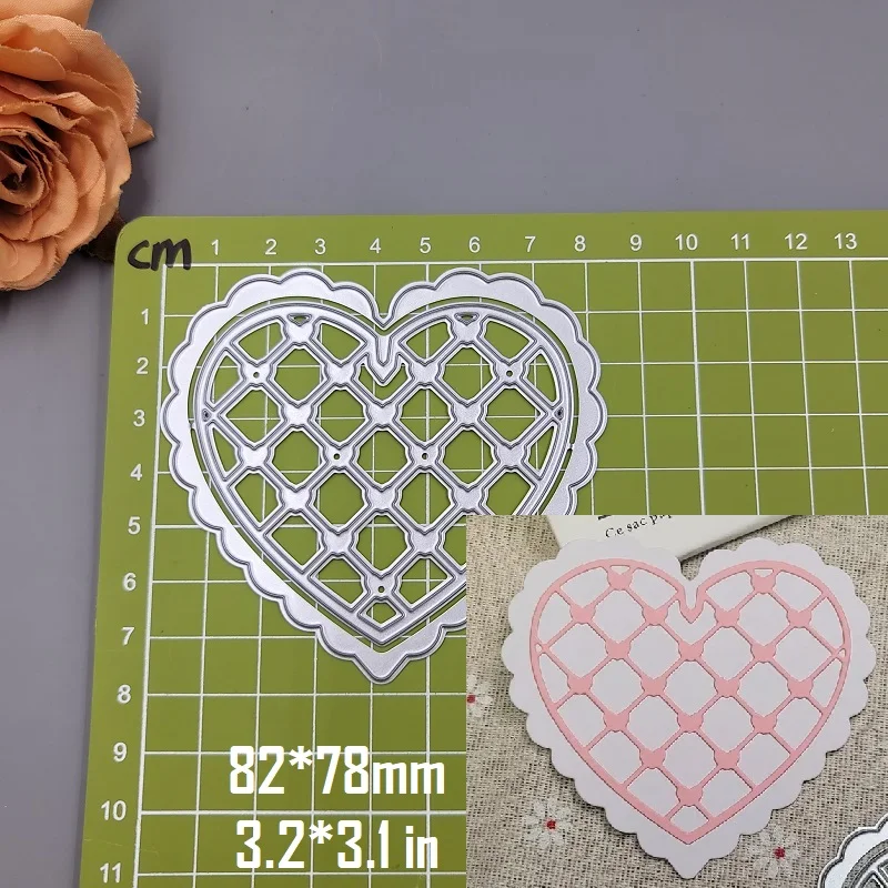Nigikala Heart Metal Cutting Dies Scrapbooking Stencil Heart Die Cut Decoration DIY Embossing Album Paper Cards Gift