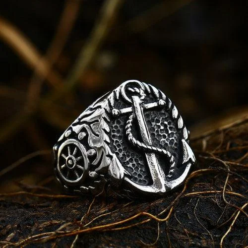 Vintage Anchor Stainless Steel Ring