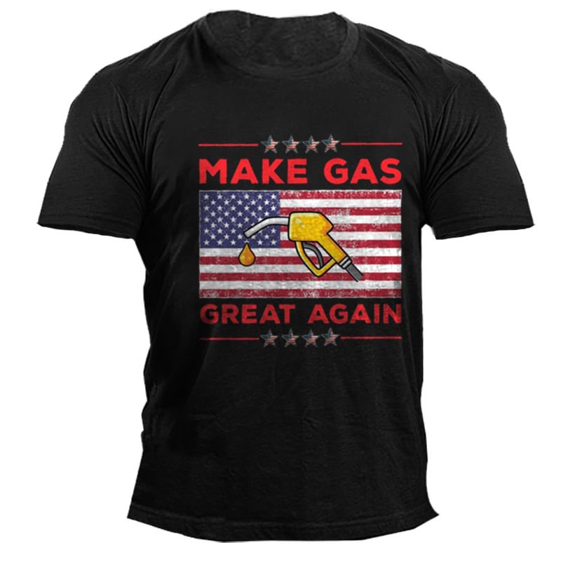 Make Gas Prices Great Again Men's Fun Oil Prices Cotton T-Shirt-Compassnice®
