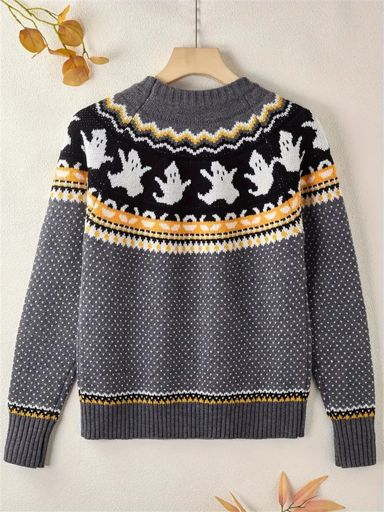 Utbros Spooky Elements Halloween Women's Cozy Sweater