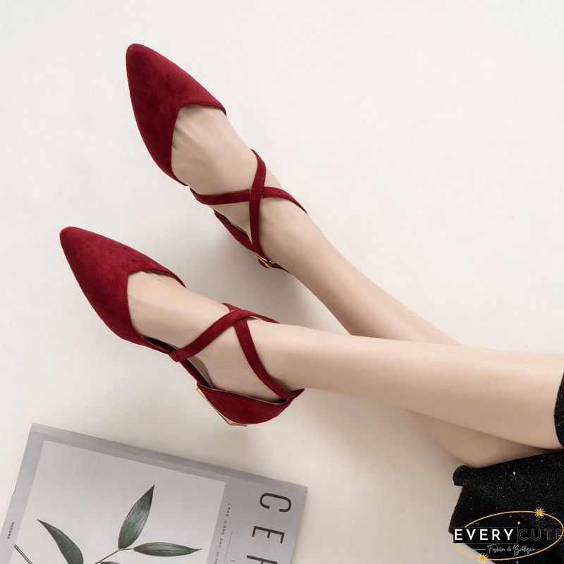 Pointed Toe Low Heels Pumps