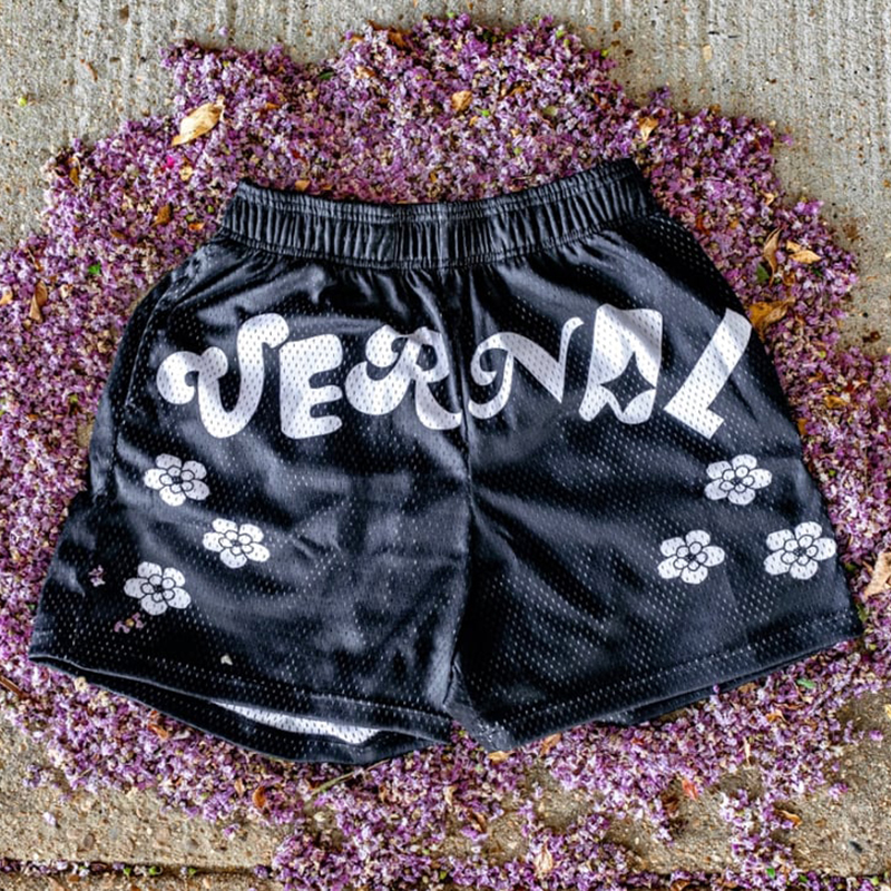 Sopula Vintage Floral Art Graphics Mesh Shorts - Sopula｜Premium Graphic Tees & Graphic Clothing