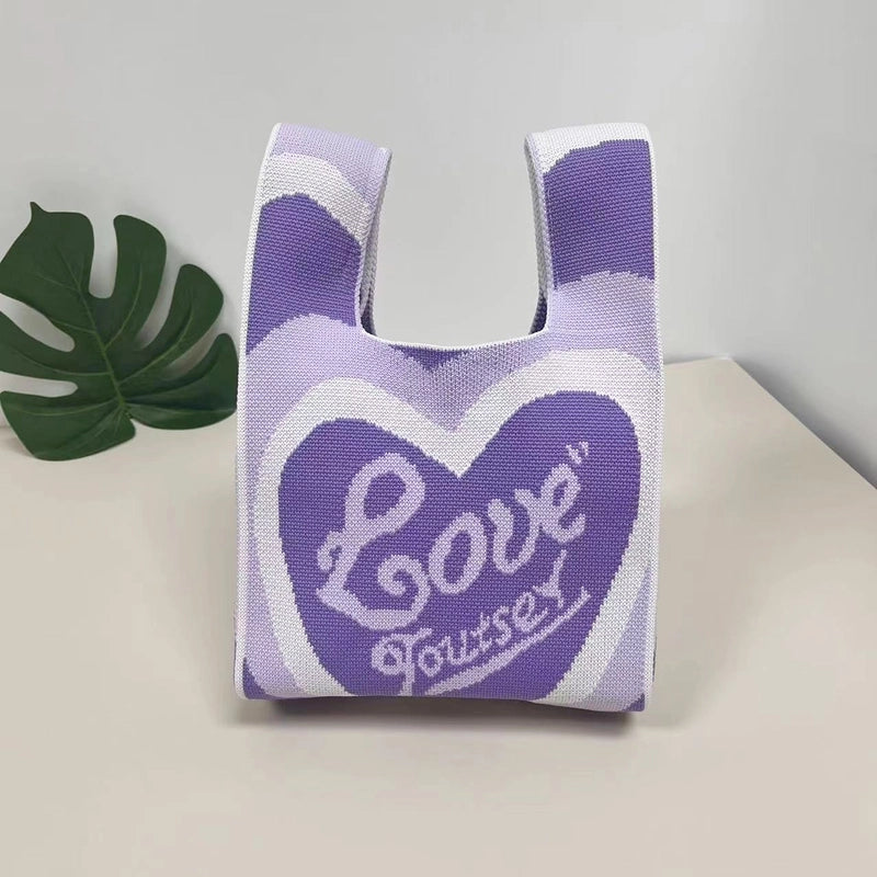 Gift Packaging Handbag Casual Knitted Handbag Woven Bag Multi-pattern Style Knitted Bag For Women