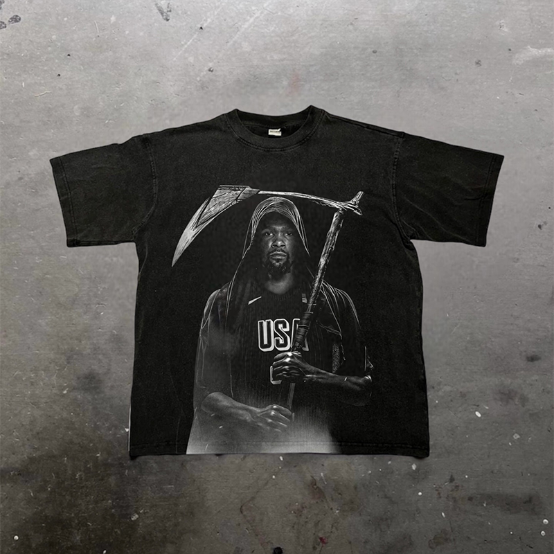 Fashion Athlete Print Crew Neck T-Shirt