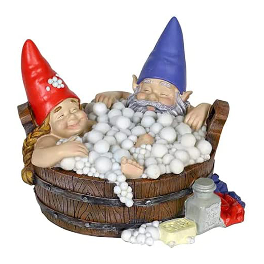 

Resin Bath Bubble Dwarfs Figurines Craft Fairy Garden Gnome Sculpture Decor, 501 Original