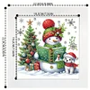 5D DIY Partial Special Shaped Drill Diamond Painting Xmas Snowman With Frame Kit19.2x19.2cm