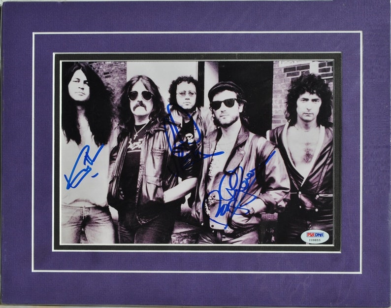 DEEP PURPLE SIGNED Matted Photo Poster painting X3 Ian Gillan, Roger Glover, Ian Paice 11x 14 wcoa