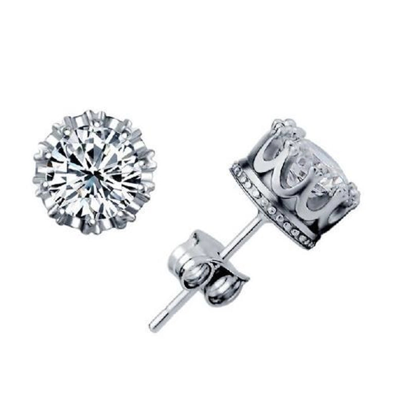 1 Piece Minimalist Geometric Plating Inlay Copper Stone Ear Studs