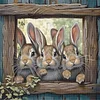 Frame Rabbit-11CT Stamped Cross Stitch 40*40cm tapestrymarket