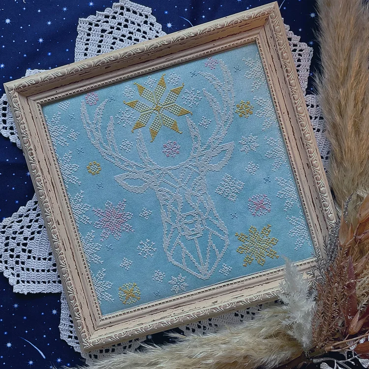 Stag Quaker Cross-stitch Chart