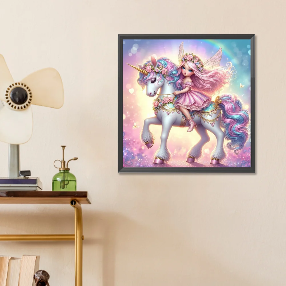 Diamond Painting - Full Round Drill - Angel Girl(Canvas|30*30cm)