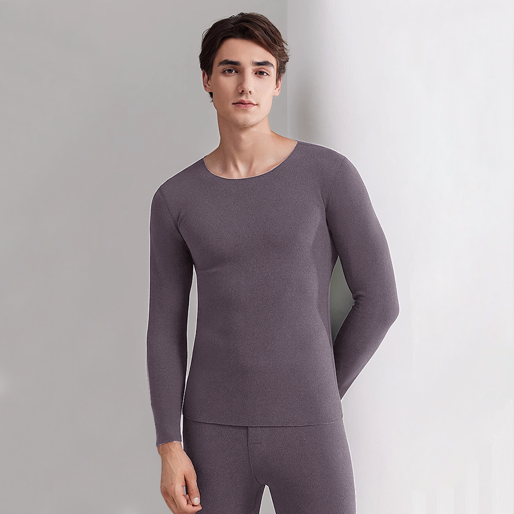 350g Men's Seamless Silk Cashmere Thermal Underwear Set REAL SILK LIFE
