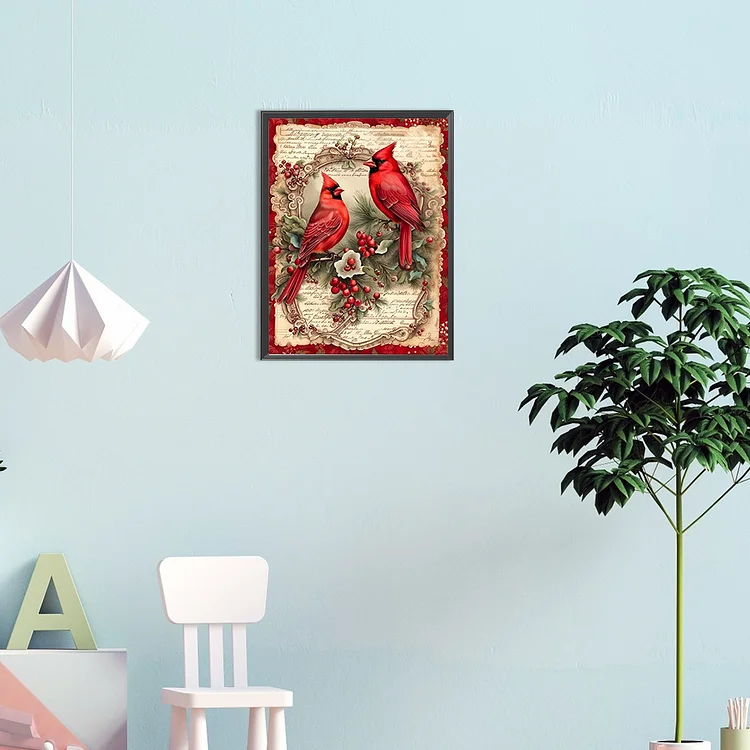 Cardinal 30*40cm(picture) full square drill diamond painting with