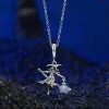 925 Sterling Silver Luminous Elf Witch Pendant