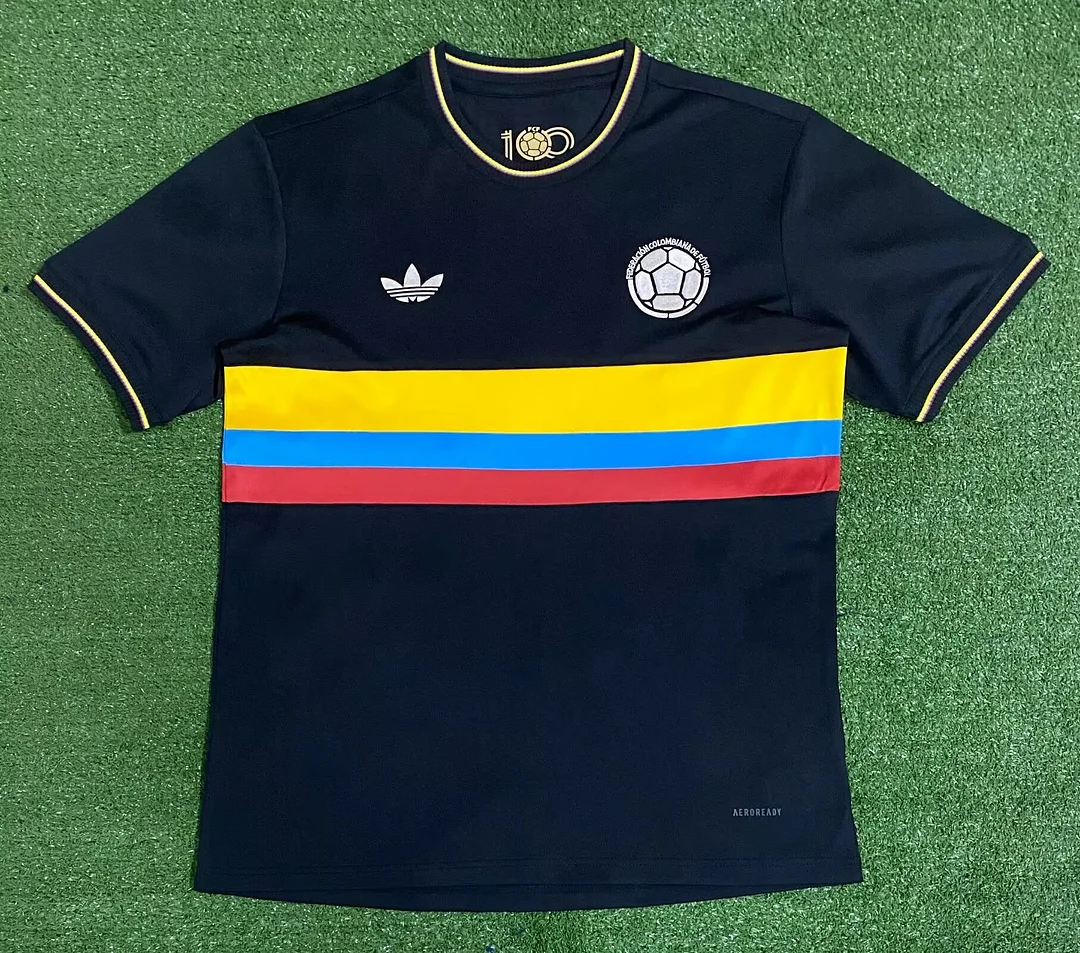 2024 Colombia 100th Anniversary Black Football Shirt Thai Quality
