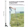 Outil à main de désherbeur à longue poignée réglable en acier inoxydable
