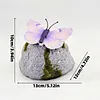 Solar Butterfly Garden Statue Waterproof Imitation Stone Landscape Light for Outdoor Yard Patio Decor for Women Mom Grandma