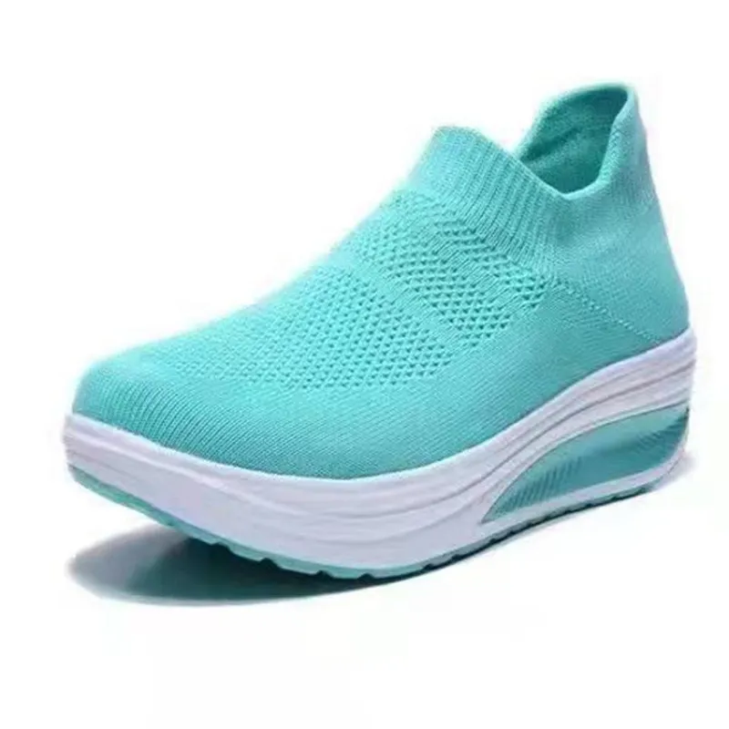 Breakj Breakj Spring And Summer New Ultra-Light Sole Flying Weave Breathable 43 Large Thick Sole Comfortable Single Shoe Tide