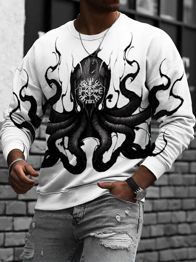 Men's Viking Vegvisir Cthulhu Inspired Art Sweatshirt