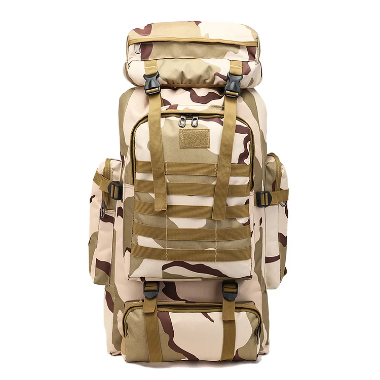 Waterproof 80L Backpack Training Trekking Molle Bag (Plateau Camouflage)