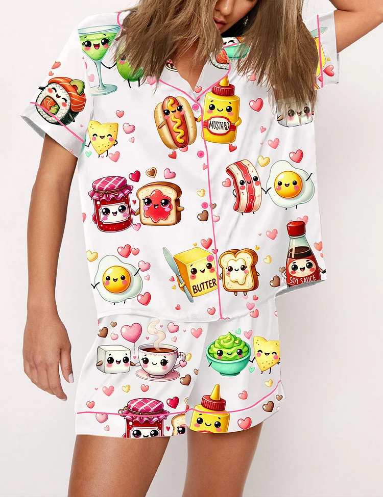 Women's Food Pun Funny Valentine Pajama Set