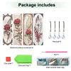 (US Only)4Pcs Feather DIY Irregular Shaped Diamonds Diamond Art Bookmark for Book Lovers
