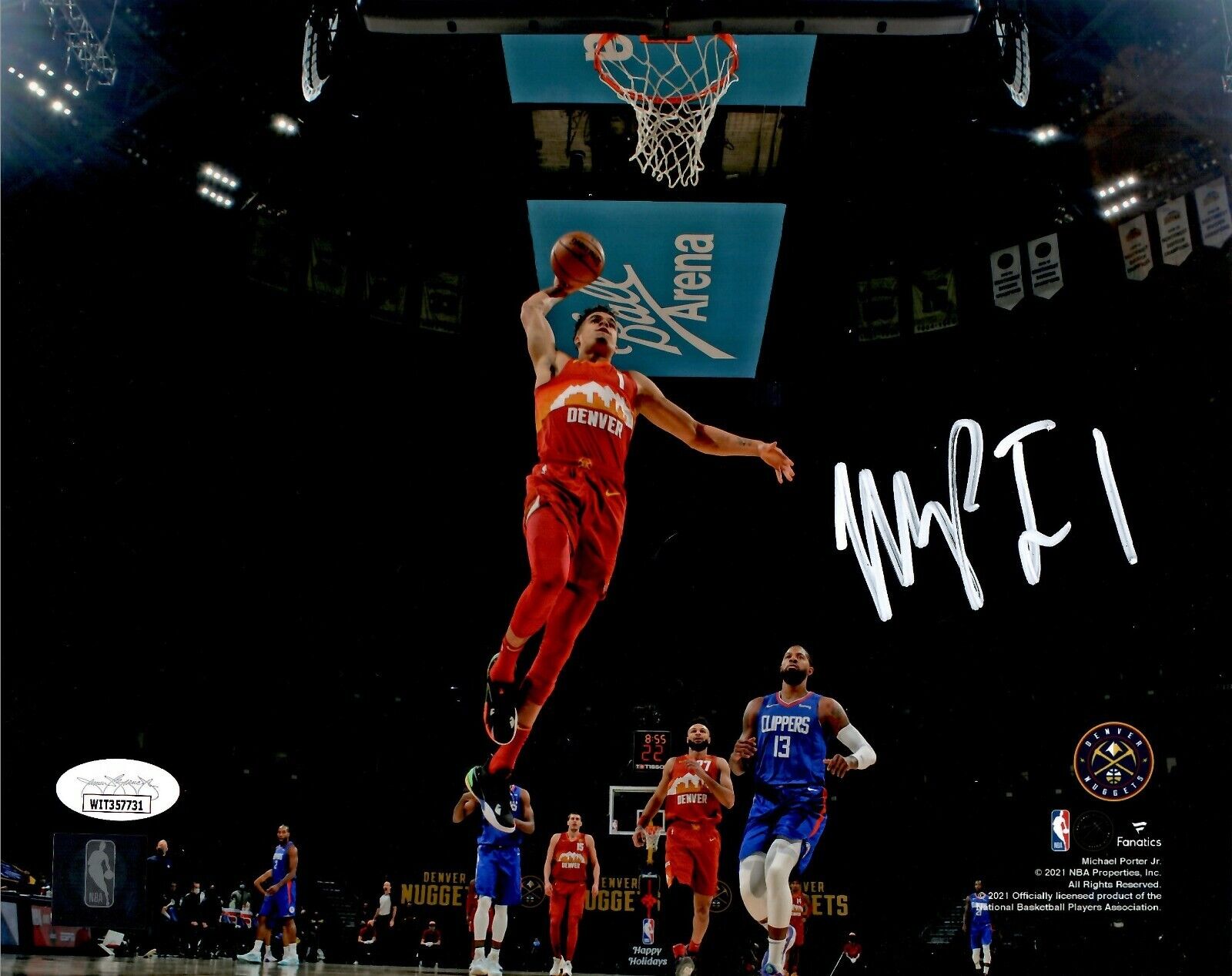 Michael Porter Jr. signed 8x10 Photo Poster painting autographed Denver Nuggets JSA ITP Dunking