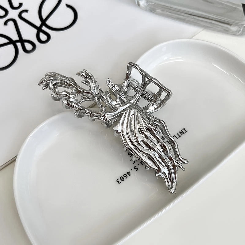 Casual Minimalist Women’s Star Solid Color Alloy Metal Hollow Out Hair Clip Hairpin Hair Claws