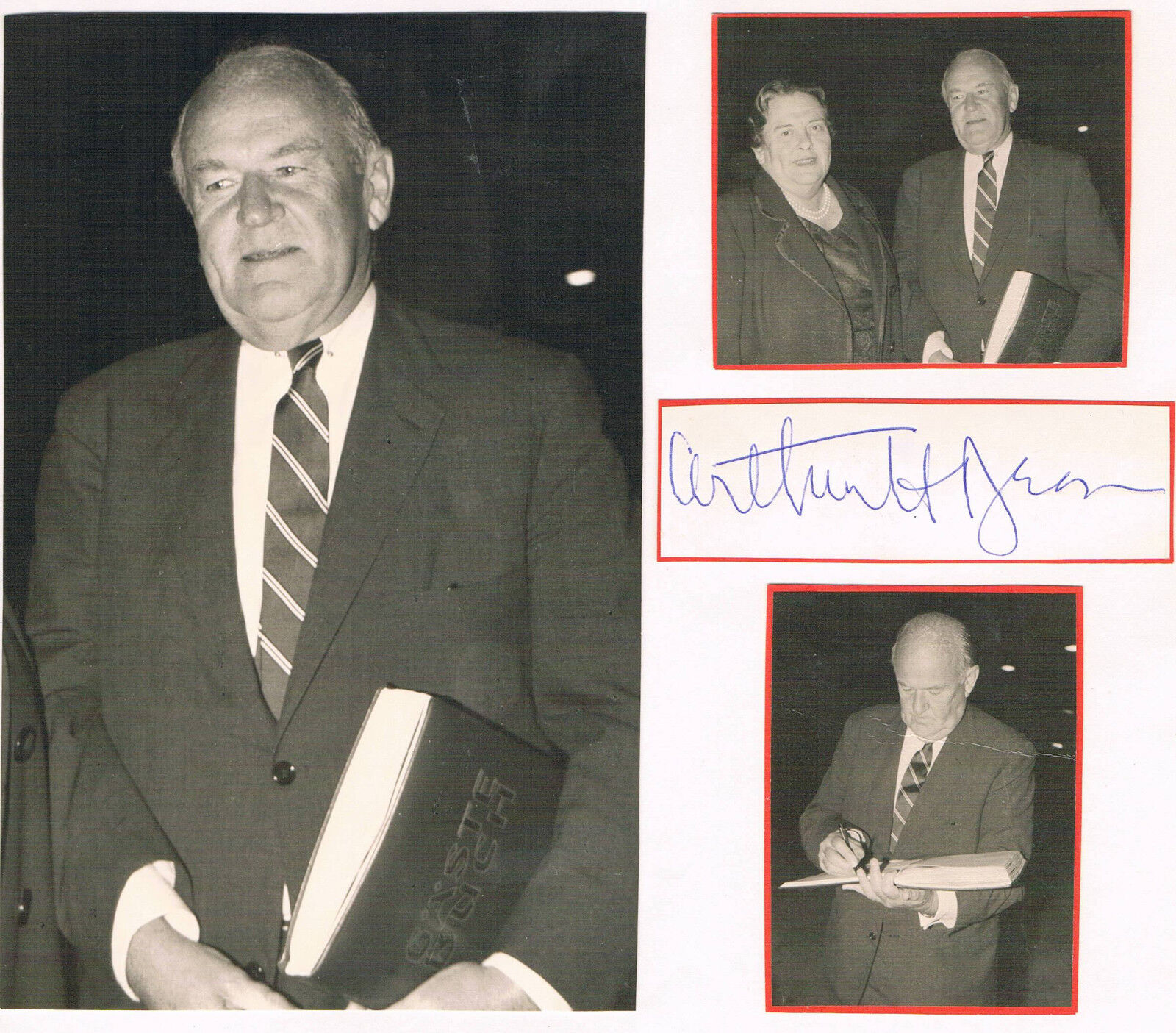 USA Arthur Dean 1898-1987 genuine autograph signed 1x3.5