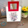 Sac &agrave; main bricolage avec peinture en diamant avec poign&eacute;e carr&eacute;e, sac fourre-tout pour peinture en diamant, kits de peinture multi-usages en diamants, sacs &agrave; main cr&eacute;atifs pour femmes, cadeau artisanat pour filles (fleurs en fleurs)