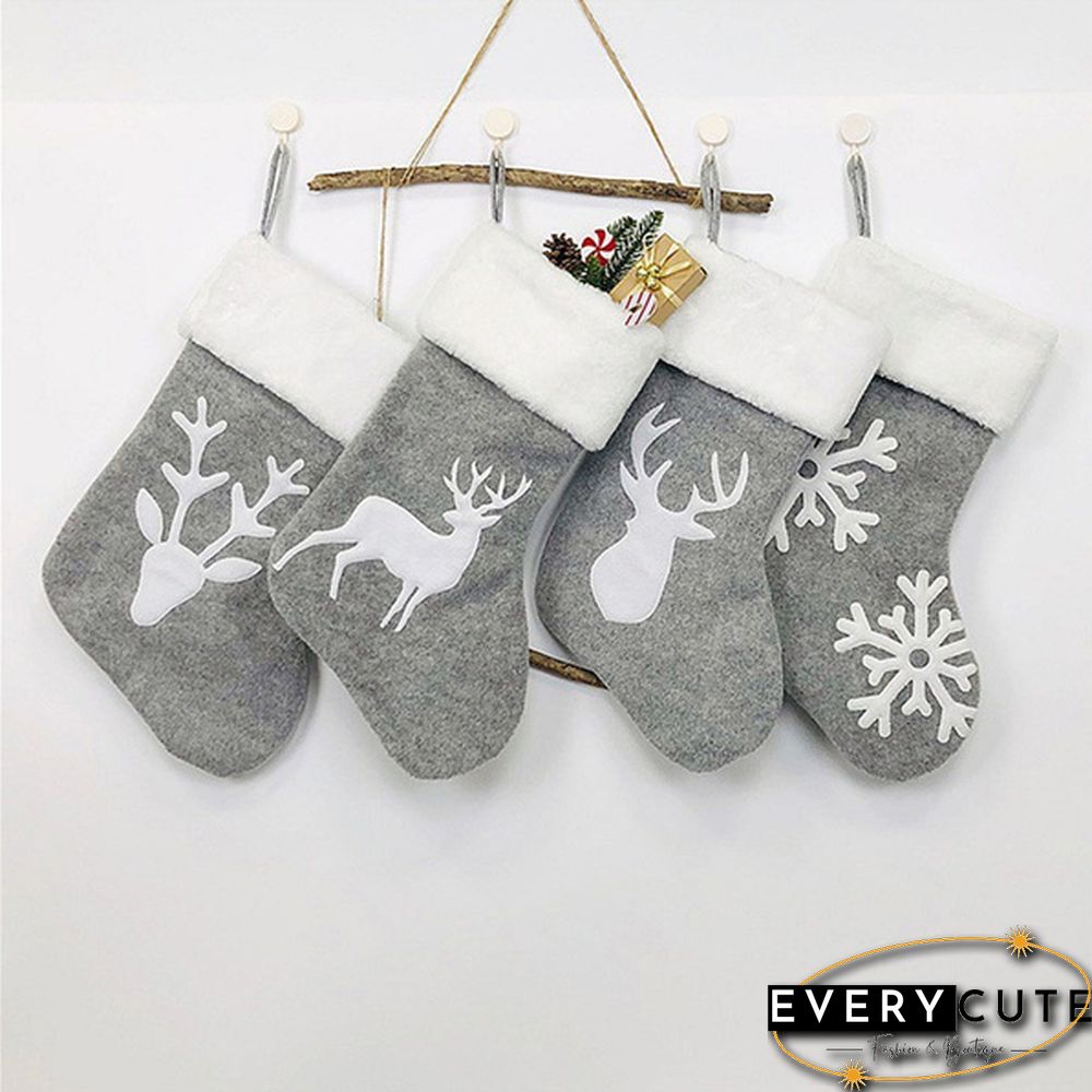 1Pc/2Pcs/4Pcs Christmas Stockings Holder Tree Ornaments Deer Sacks Xmas Gift Bags Presents Children Decorations Wall Art Socks Stuffers Home Room