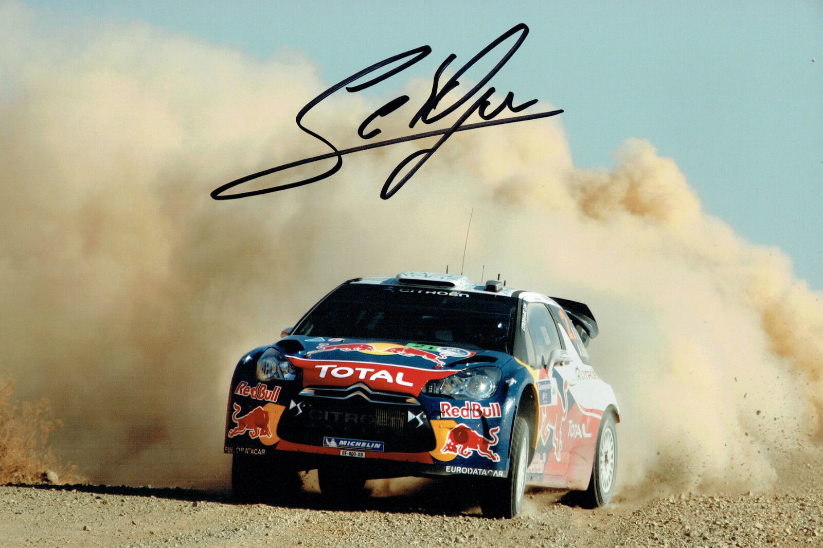 Sebastien OGIER Driver SIGNED AUTOGRAPH 12x8 Citroen Red Bull Photo Poster painting AFTAL COA